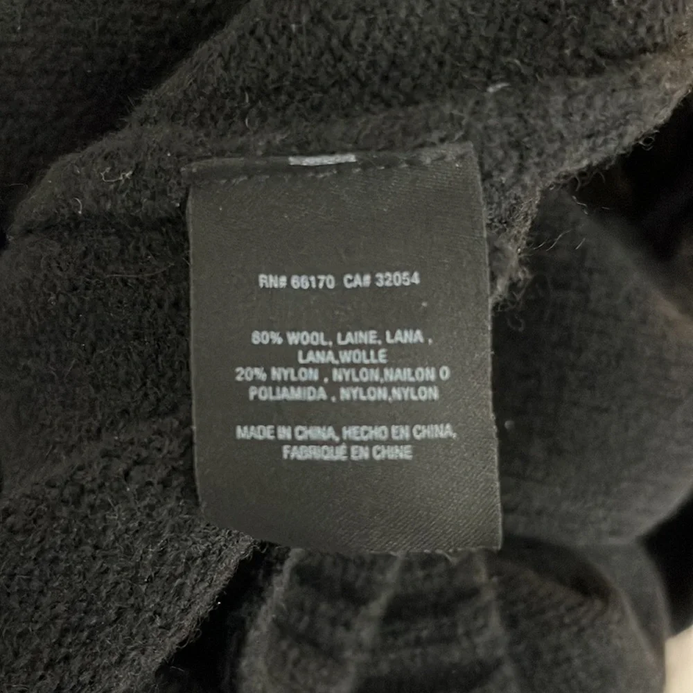 Anthropology Moth black wool blend oversized sweater size S - Picture 12 of 12